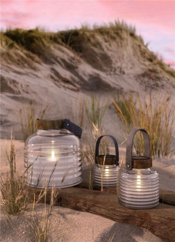 Sirius Aston Solar Krukke Lanterne H: 20 cm - Sort/Brun