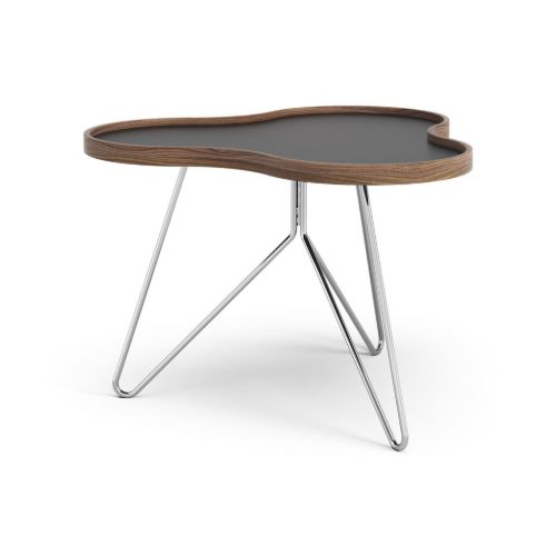 Swedese Flower Sofabord 66x62x45 cm - Valnød/Sort Laminat/Krom