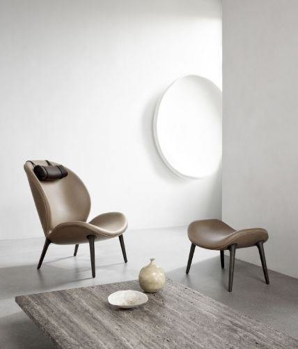 Vipp 468 Lodge Neck Rest for Lodge Lounge Chair L: 40,5 cm - Dark Leather