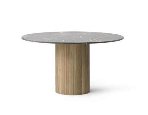 Vipp 494 Cabin Round Table Ø: 130 cm - Light Oak / Grey Marble