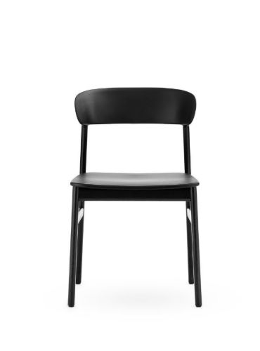 Normann Copenhagen Herit Chair SH: 45 cm - Black Oak Base/Black
