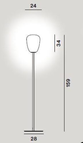 Foscarini Rituals 1 Gulvlampe H: 159cm - Guld/Hvid