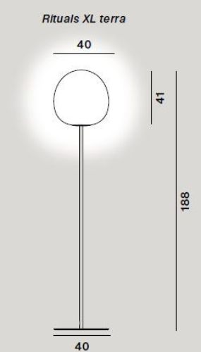 Foscarini Rituals Gulvlampe XL H: 188cm - Hvid/Hvid