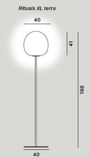 Foscarini Rituals Gulvlampe XL H: 188cm - Guld/Hvid