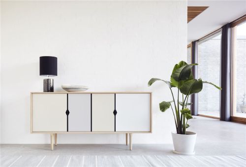 Andersen Furniture S7 Skænk B: 163 cm - Hvidolieret Eg/Flerfarvet