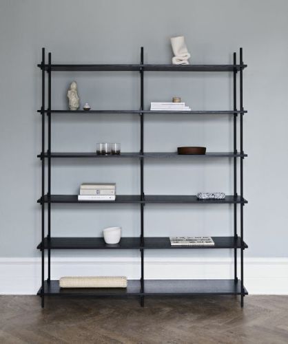 Moebe Shelving System Double 200x162 cm - Black