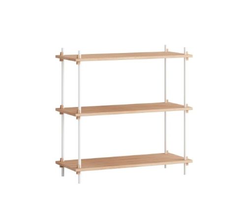 Moebe Shelving System Low 85x85 cm - Oak/White