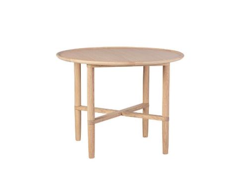 Haslev Opus Rundt Sofabord Ø: 90 cm - Hvidolieret Eg