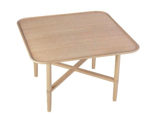 Haslev Opus Kvadratisk Sofabord 56x56 cm - Hvidolieret Eg