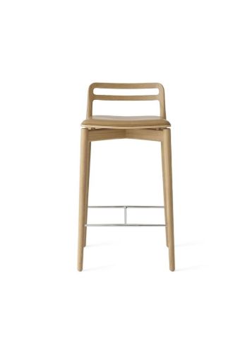 Vipp 484 Cabin Counter Stool SH: 67 cm - Light Oak/Sand Leather