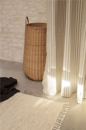 Ferm Living Chambray Shower Curtain 160x205 cm - Sand/Off White
