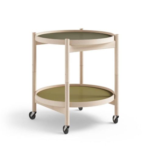 Brdr. Krüger Bølling Bakkebord m. 2 bakker Ø: 50 cm - Ubehandlet Bøg/Leaf