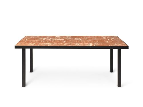 Ferm Living Flod Dining Table 181,3x81,1 cm -Terracotta/Black