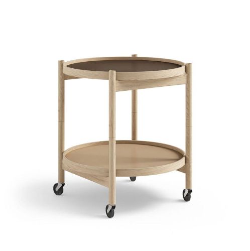 Brdr. Krüger Bølling Bakkebord m. 2 bakker Ø: 50 cm - Ubehandlet Eg/Earth