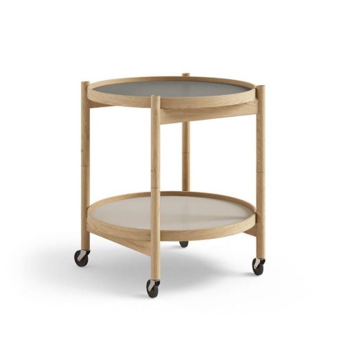 Brdr. Krüger Bølling Bakkebord m. 2 bakker Ø: 50 cm - Olieret Eg/Stone