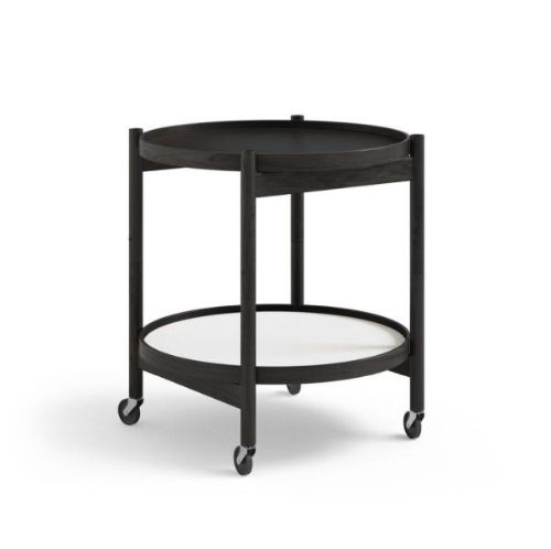 Brdr. Krüger Bølling Bakkebord m. 2 bakker Ø: 50 cm - Sortmalet Eg/Base