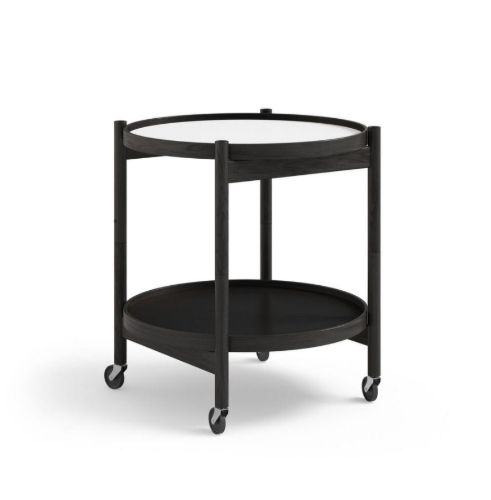 Brdr. Krüger Bølling Bakkebord m. 2 bakker Ø: 50 cm - Sortmalet Eg/Base
