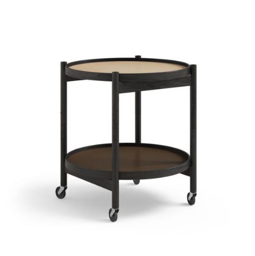 Brdr. Krüger Bølling Bakkebord m. 2 bakker Ø: 50 cm - Sortmalet Eg/Earth
