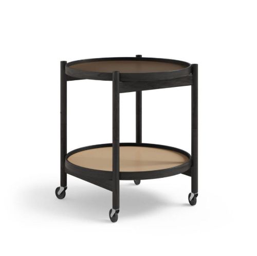 Brdr. Krüger Bølling Bakkebord m. 2 bakker Ø: 50 cm - Sortmalet Eg/Earth