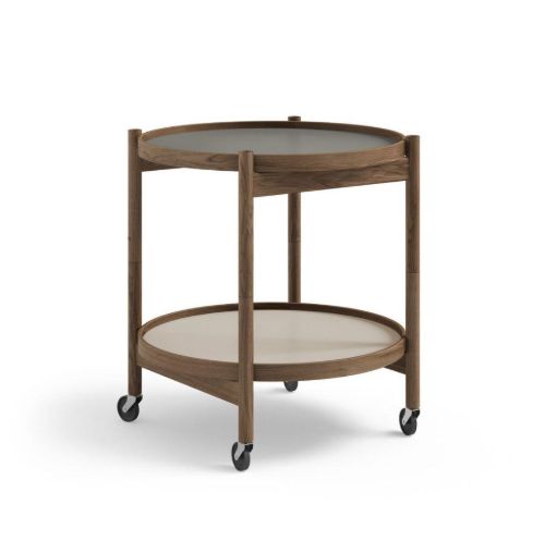 Brdr. Krüger Bølling Bakkebord m. 2 bakker Ø: 50 cm - Røget Eg Olieret/Stone