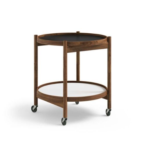 Brdr. Krüger Bølling Bakkebord m. 2 bakker Ø: 50 cm - Olieret Valnød/Base