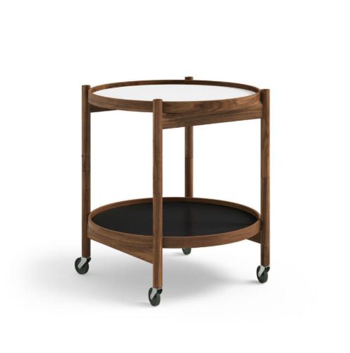 Brdr. Krüger Bølling Bakkebord m. 2 bakker Ø: 50 cm - Olieret Valnød/Base