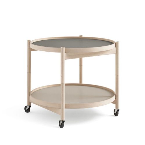 Brdr. Krüger Bølling Bakkebord m. 2 bakker Ø: 60 cm - Ubehandlet Bøg/Stone