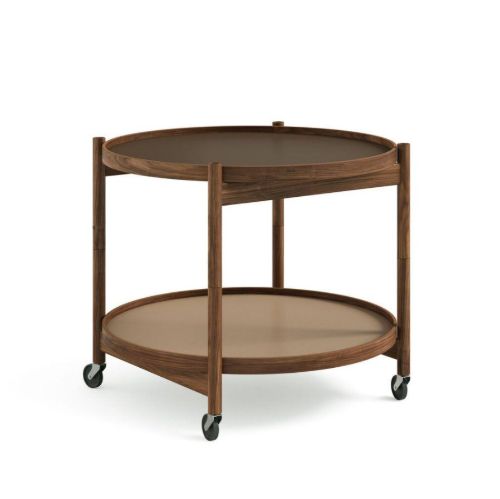 Brdr. Krüger Bølling Bakkebord m. 2 bakker Ø: 60 cm - Olieret Valnød/Earth