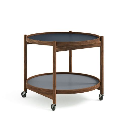 Brdr. Krüger Bølling Bakkebord m. 2 bakker Ø: 60 cm - Olieret Valnød/Water