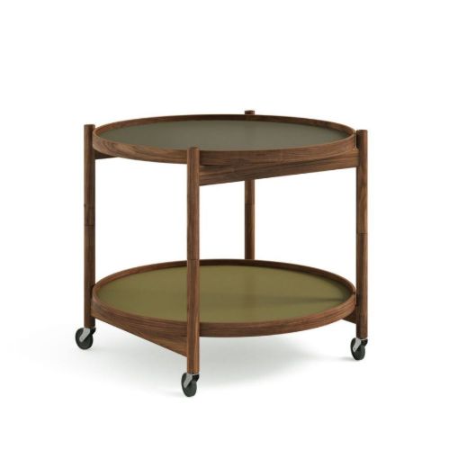 Brdr. Krüger Bølling Bakkebord m. 2 bakker Ø: 60 cm - Olieret Valnød/Leaf
