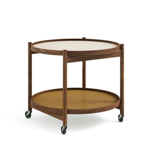 Brdr. Krüger Bølling Bakkebord m. 2 bakker Ø: 60 cm - Olieret Valnød/Sunny