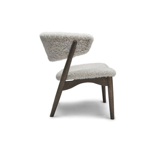 Sibast Furniture No 7 Lounge Chair Full Upholstered SH: 35 cm - Dark Oiled Oak / Short Sheepskin