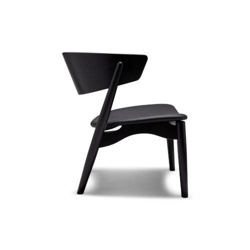 Sibast Furniture No 7 Lounge Chair SH: 35 cm - Black Oak / Black Victory Leather