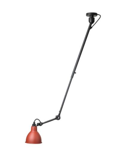 DCW Editions Lampe Gras N302 Pendel Rund H: 92cm - Sort/Rød