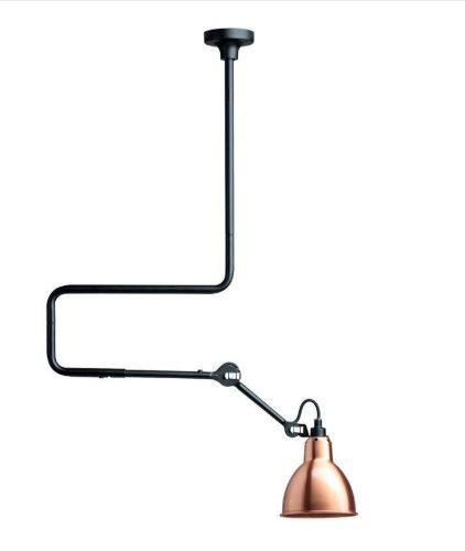 DCW Editions Lampe Gras N312 Pendel Rund H: 100 cm - Sort/Kobber
