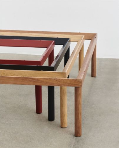 HAY Kofi Table 60x60 cm - Solid Walnut / Clear Glass
