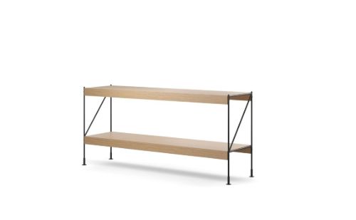 Audo Copenhagen Zet Storage System H: 70 cm - Black/Natural Oak