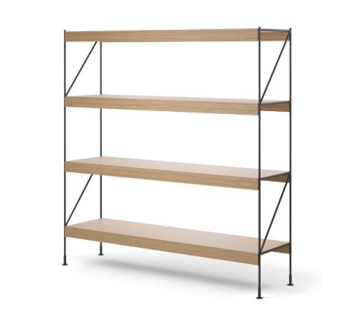 Audo Copenhagen Zet Storage System H: 158 cm - Black/Natural Oak
