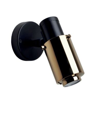 DCW Editions Biny Spot LED Væg- og loftlampe Ø: 6,5 cm - Sort/Guld
