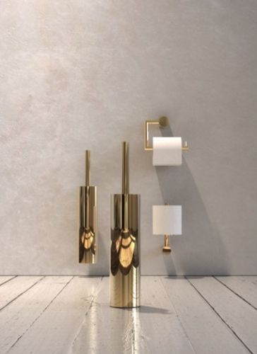 FROST NOVA2 Toiletbørste 9 t/gulv H: 36,5cm - Poleret Guld