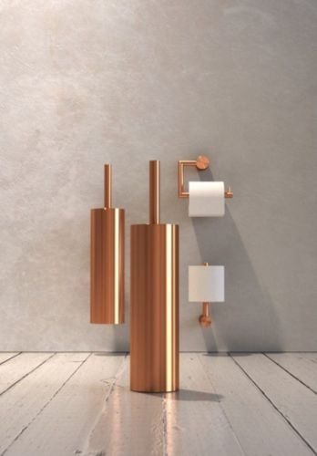 FROST NOVA2 Toiletbørste 1 t/gulv H: 41,5cm - Børstet Kobber