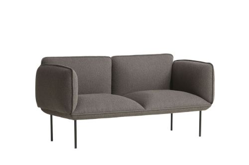 Woud Nakki 2-Seater L: 180 cm - Textaafoam Alpine / 18 Dark Brown