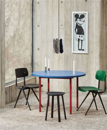 HAY Two Colour Table Ø: 105 cm - Ochre Powder/Light Grey