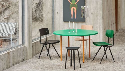 HAY Two Colour Table Ø: 120 cm - Ivory Powder / Green Mint