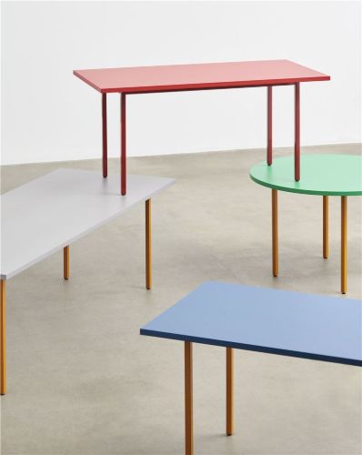 HAY Two Colour Table 160x82 cm - Maroon Red Powder / Red