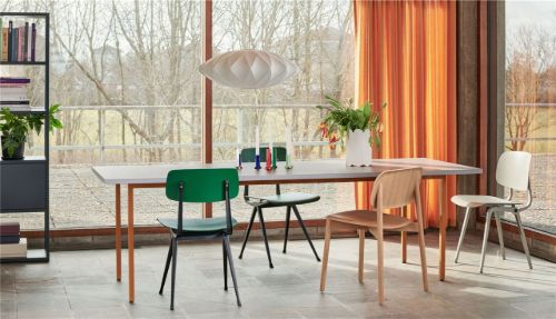 HAY Two Colour Table 240x90 cm - Maroon Red Powder / Red