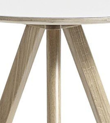 HAY CPH 20 Round Table Ø: 50 cm - Lacquered Solid Oak/White Laminate