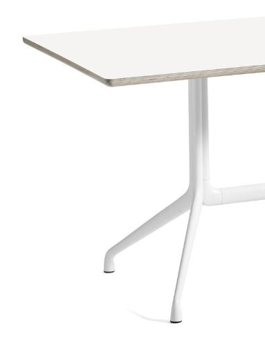 HAY AAT10 Table 220x90 cm - White Powder Coated Aluminium/White Laminate