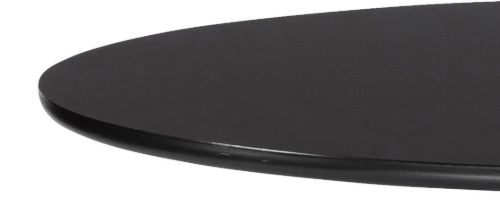 HAY AAT20 Table Ø: 80xH: 105 cm - Black Powder Coated Aluminium/Black Linoleum