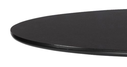 HAY AAT20 Table Ø: 80xH: 74 cm - Black Powder Coated Aluminium/Black Linoleum